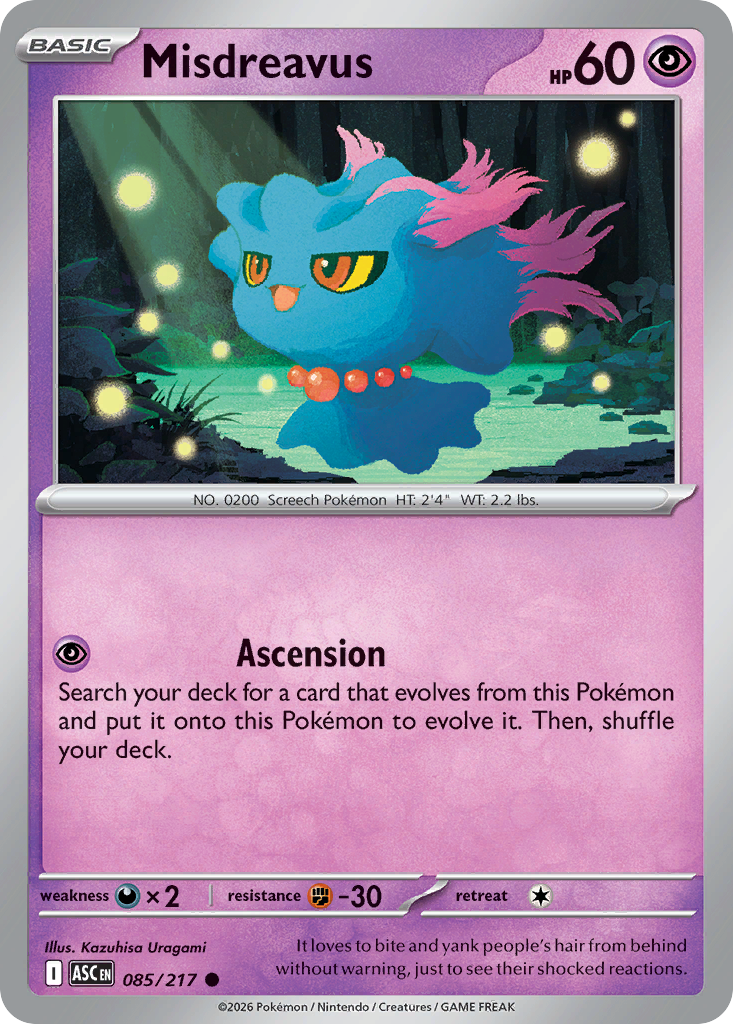 Misdreavus 085/217 Ascended Heroes