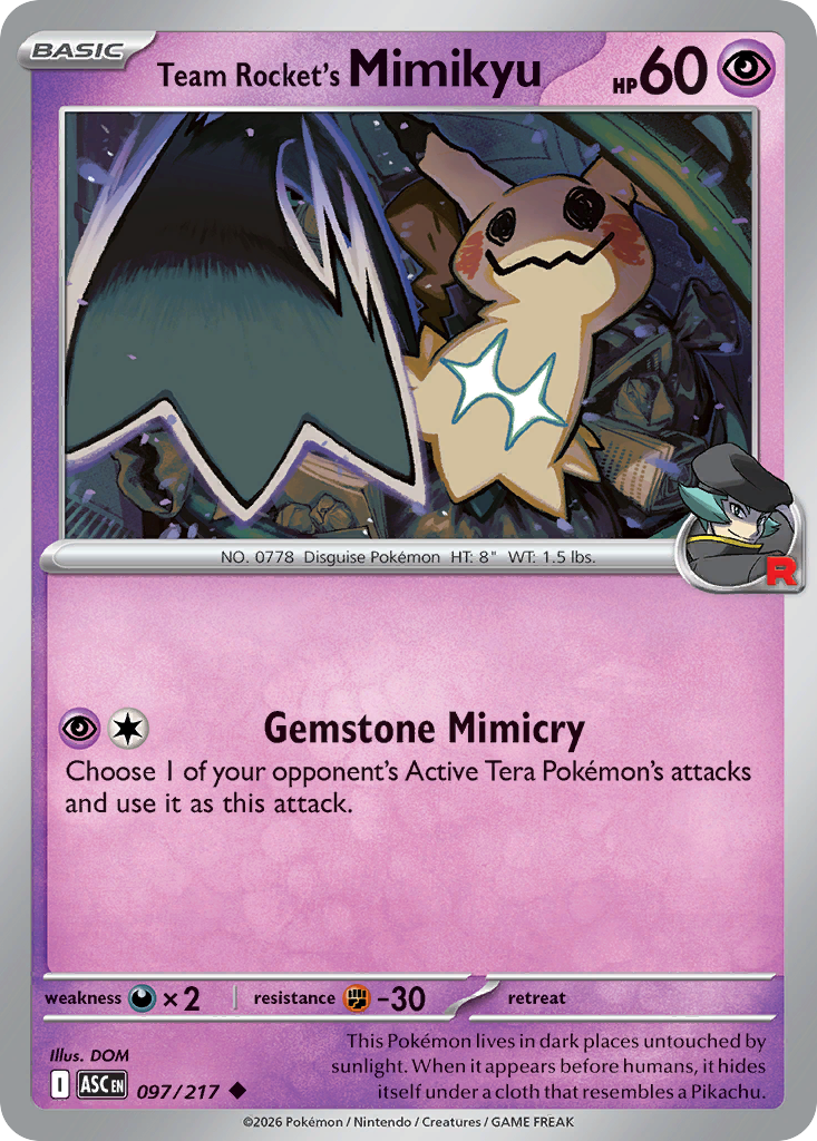 Team Rocket's Mimikyu 097/217 Ascended Heroes