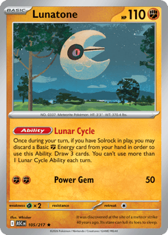 Lunatone 105/217 Ascended Heroes