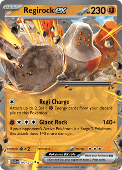 Regirock ex 107/217 Ascended Heroes