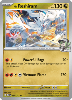 N's Reshiram 154/217 Ascended Heroes
