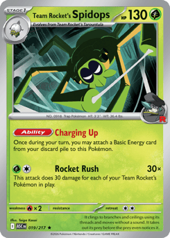 Team Rocket's Spidops 019/217 Ascended Heroes