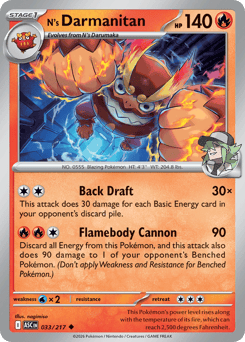 N's Darmanitan 033/217 Ascended Heroes