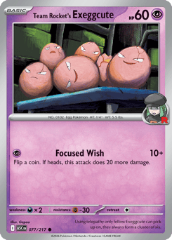 Team Rocket's Exeggcute 077/217 Ascended Heroes