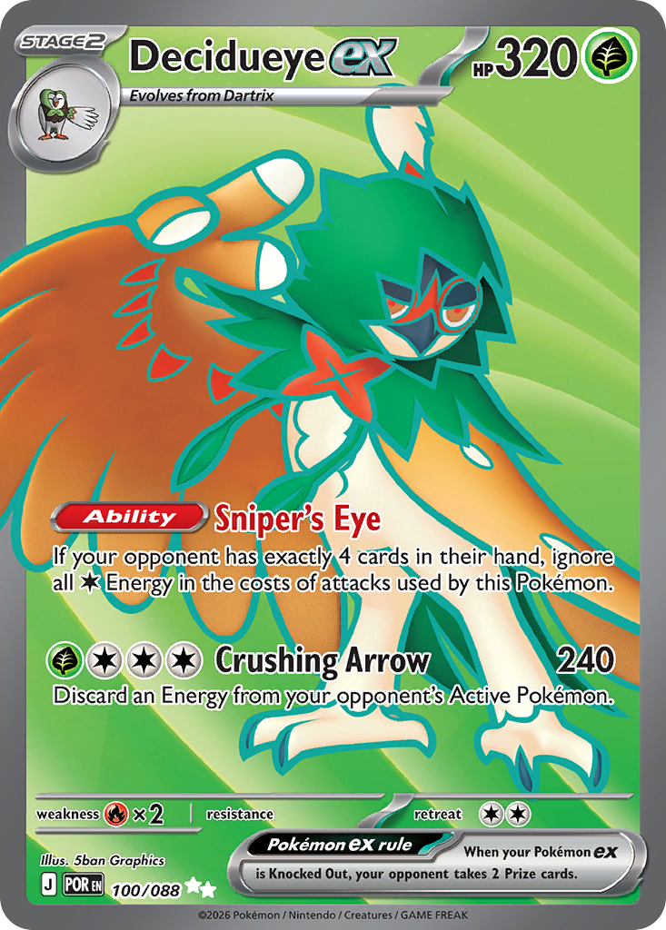 Decidueye ex 100/088 Perfect Order