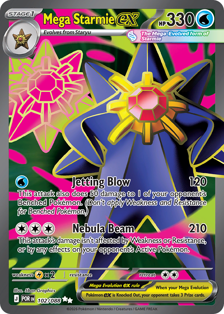 Mega Starmie ex 102/088 Perfect Order