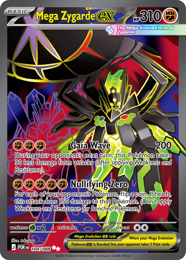 Mega Zygarde ex 104/088 Perfect Order