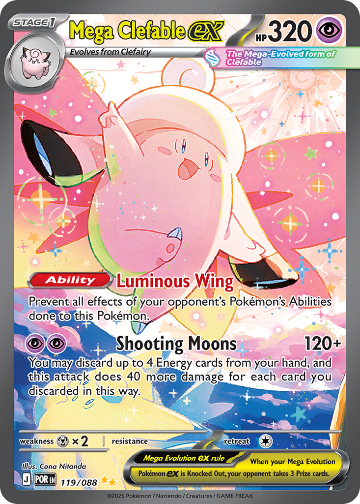 Mega Clefable ex 119/088 Perfect Order