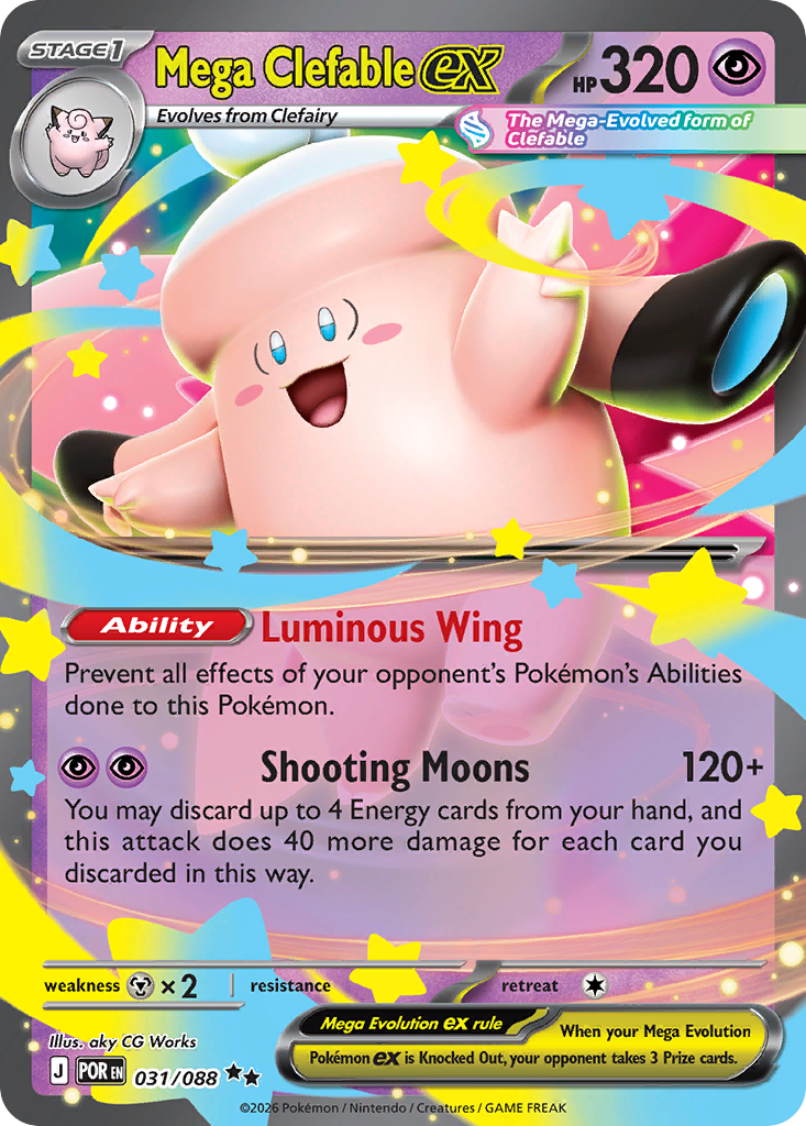 Mega Clefable ex 031/088 Perfect Order