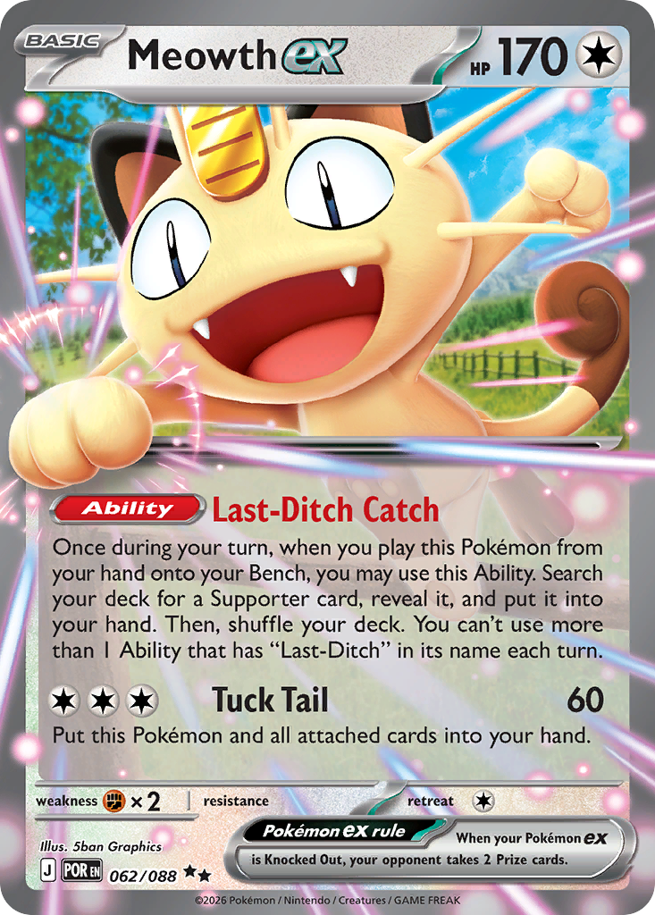 Meowth ex 062/088 Perfect Order