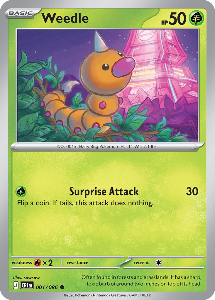 Weedle 001/086 Chaos Rising