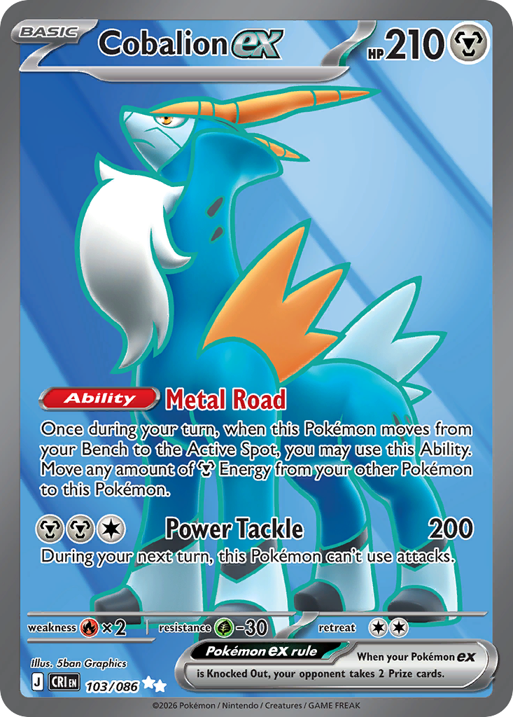 Cobalion ex 103/086 Chaos Rising