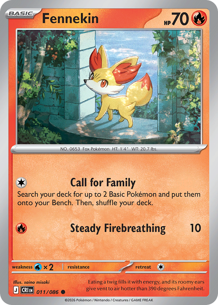 Fennekin 011/086 Chaos Rising