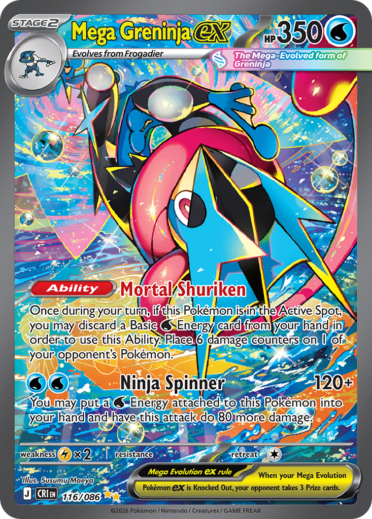 Mega Greninja ex 116/086 Chaos Rising