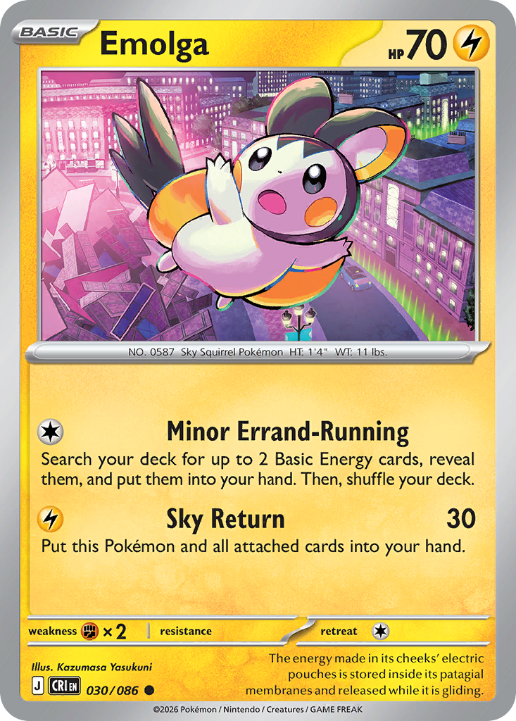 Emolga 030/086 Chaos Rising