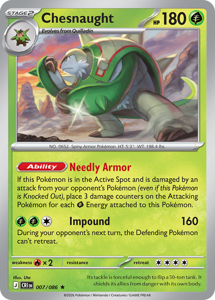 Chesnaught 007/086 Chaos Rising