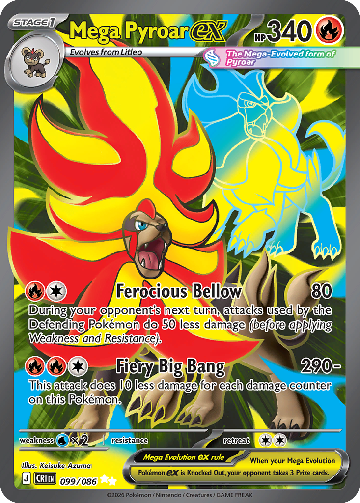 Mega Pyroar ex 099/086 Chaos Rising