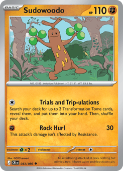 Sudowoodo 043/086 Chaos Rising