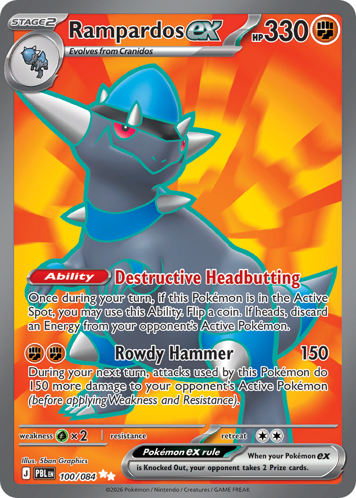 Rampardos ex 100/084 Pitch Black