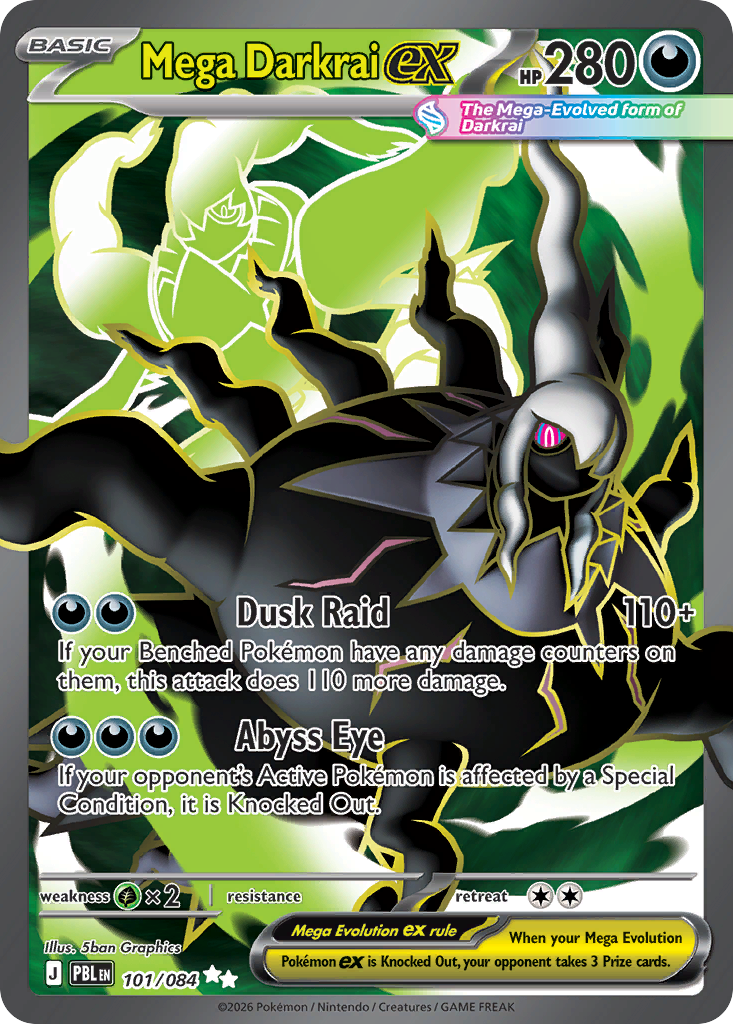 Mega Darkrai ex 101/084 Pitch Black