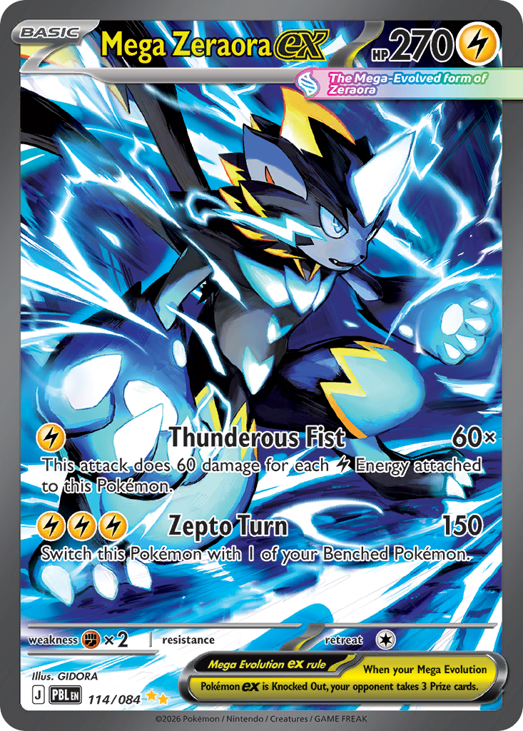 Mega Zeraora ex 114/084 Pitch Black
