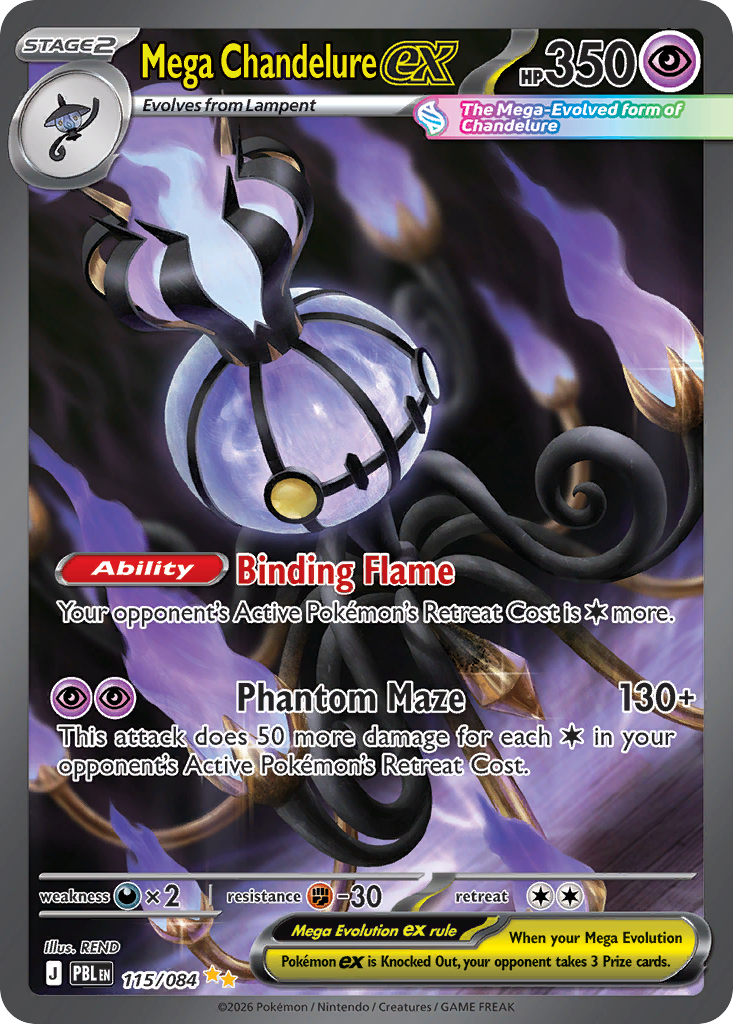 Mega Chandelure ex 115/084 Pitch Black