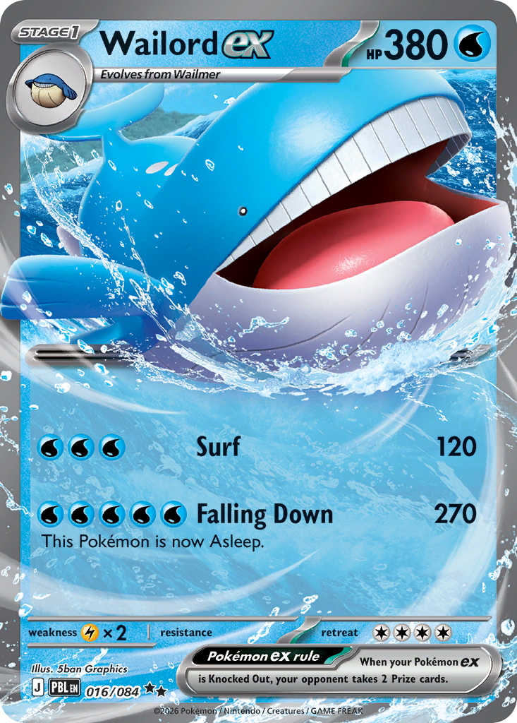 Wailord ex 016/084 Pitch Black