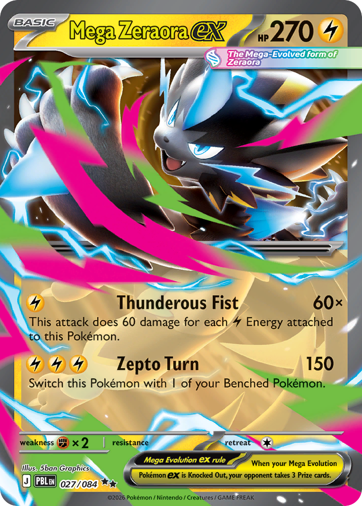 Mega Zeraora ex 027/084 Pitch Black