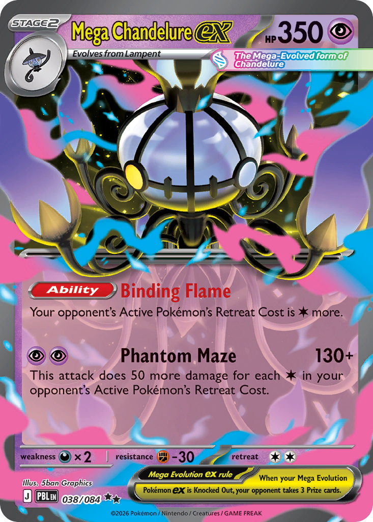 Mega Chandelure ex 038/084 Pitch Black