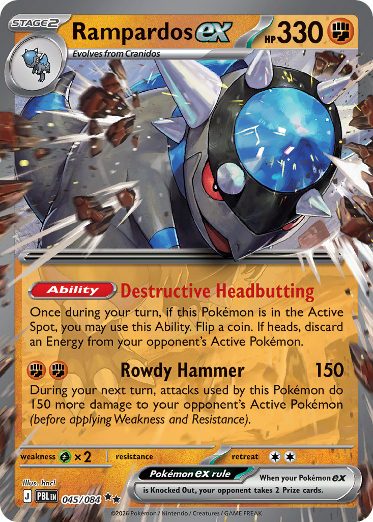 Rampardos ex 045/084 Pitch Black