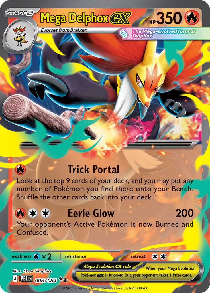 Mega Delphox ex 008/084 Pitch Black