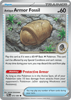 Antique Armor Fossil 072/084 Pitch Black