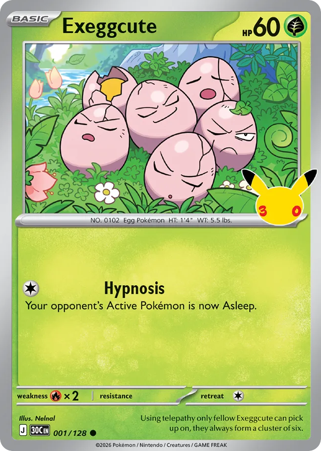 Exeggcute 001/128 30th Celebration