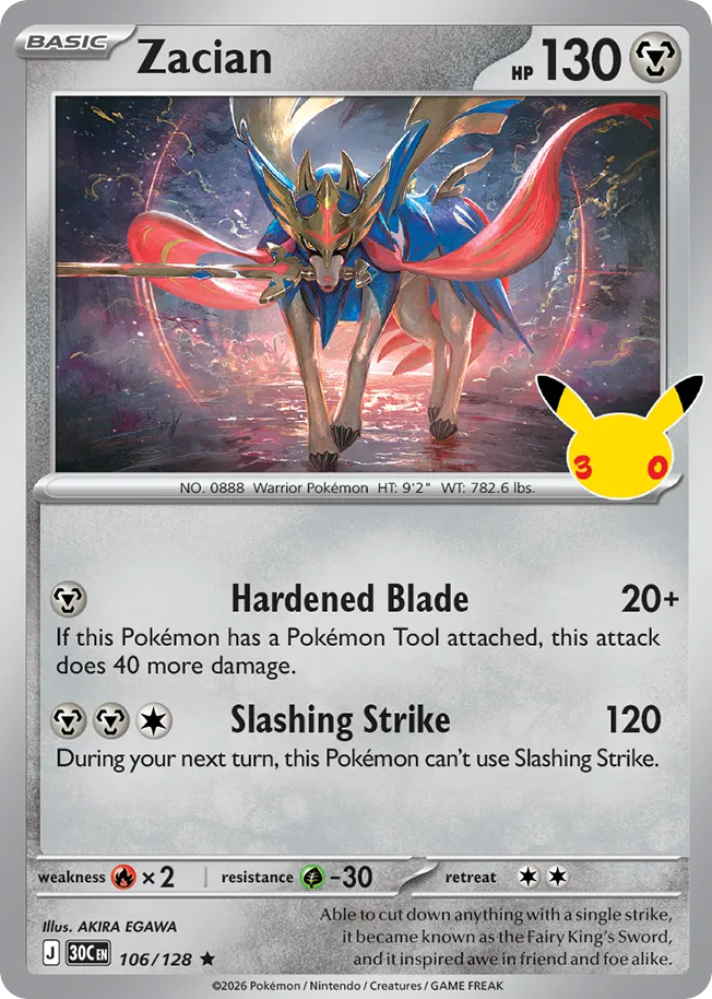 Zacian 106/128 30th Celebration