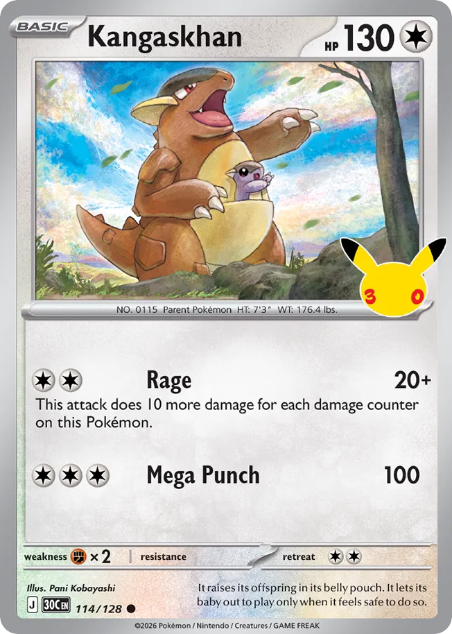 Kangaskhan 114/128 30th Celebration