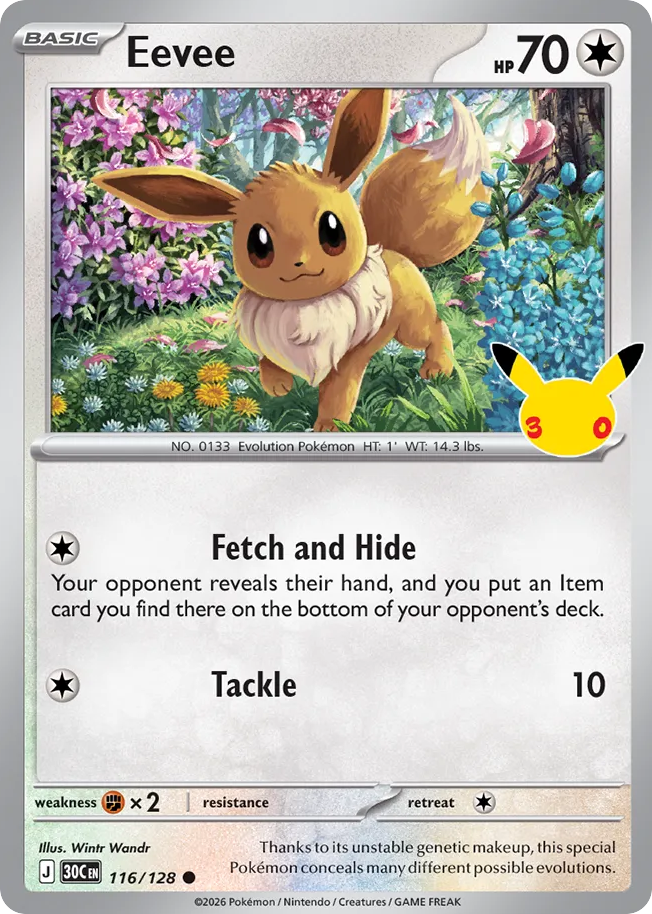 Eevee 116/128 30th Celebration