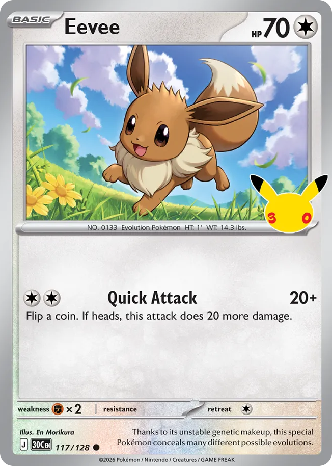 Eevee 117/128 30th Celebration