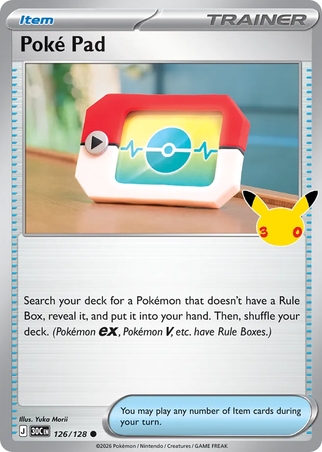 Poké Pad 126/128 30th Celebration