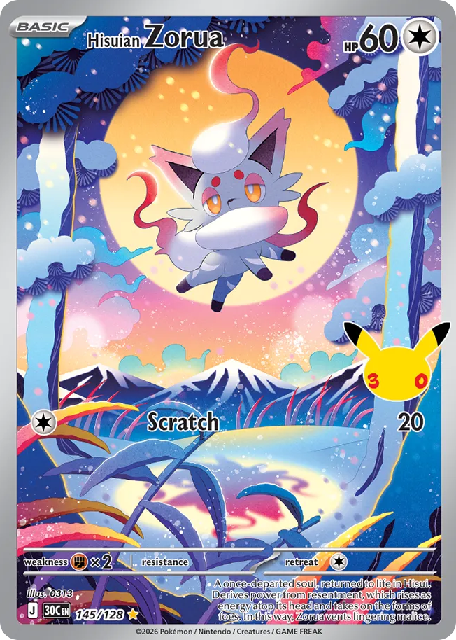 Hisuian Zorua 145/128 30th Celebration