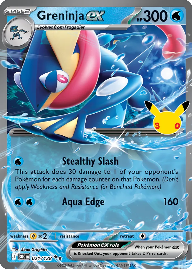 Greninja ex 021/128 30th Celebration