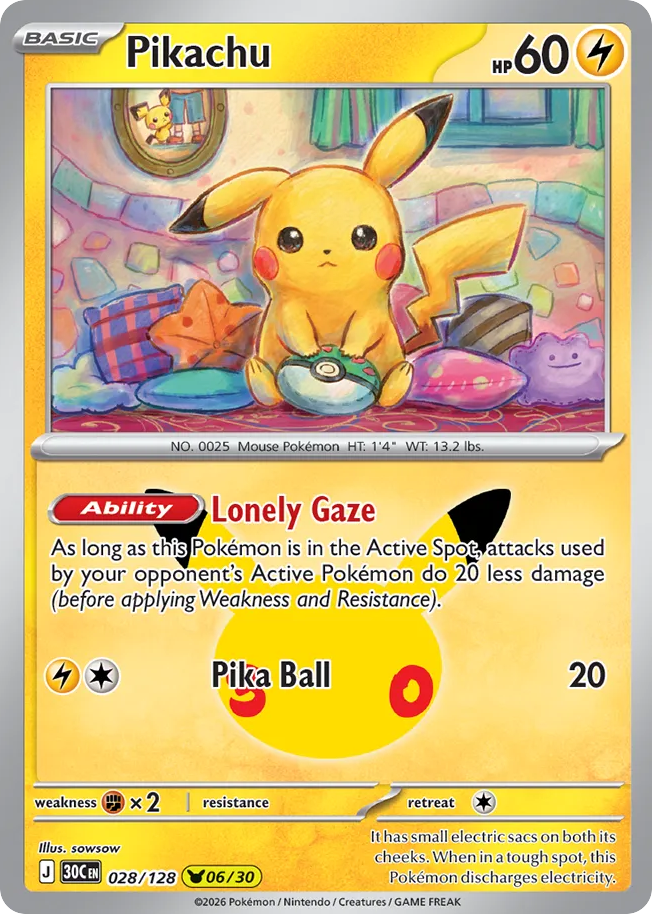 Pikachu 028/128 30th Celebration