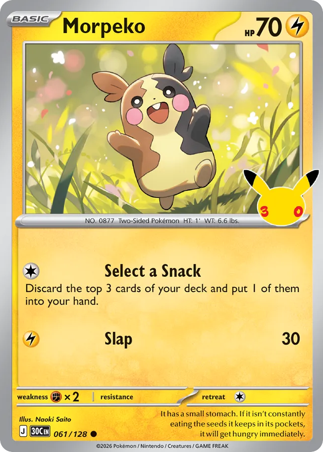 Morpeko 061/128 30th Celebration