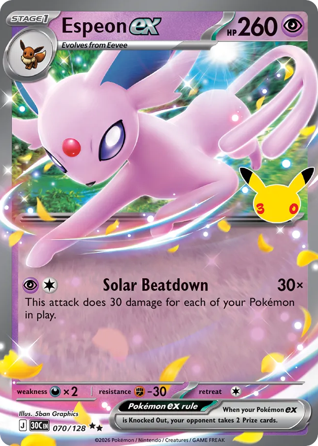 Espeon ex 070/128 30th Celebration
