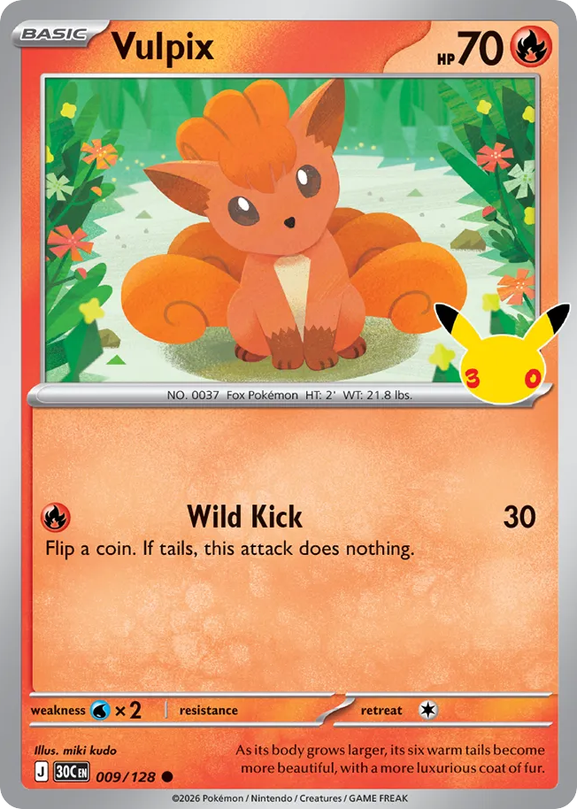 Vulpix 009/128 30th Celebration