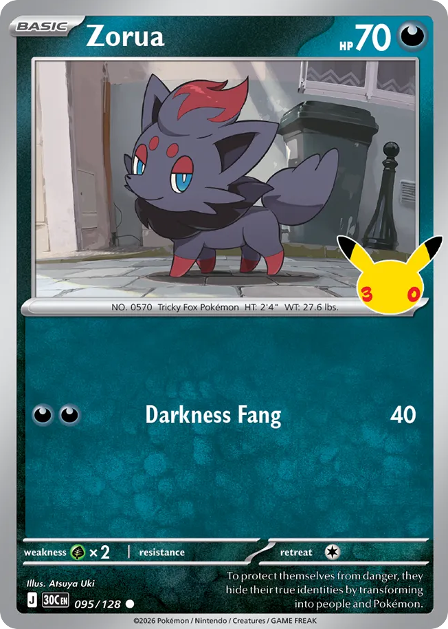 Zorua 095/128 30th Celebration