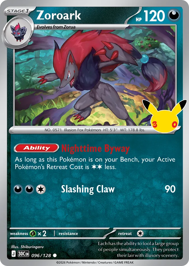 Zoroark 096/128 30th Celebration