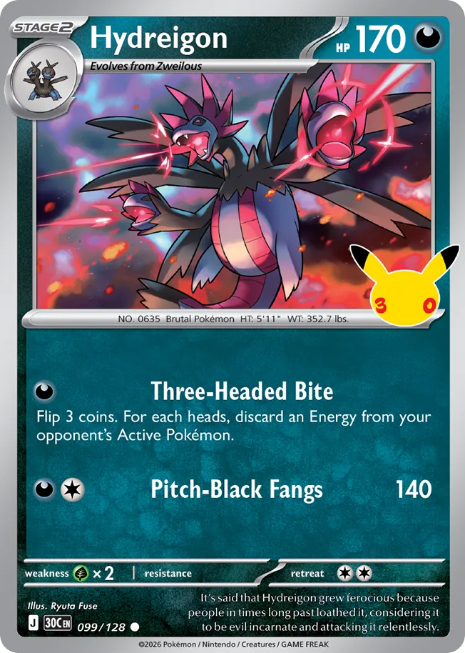 Hydreigon 099/128 30th Celebration