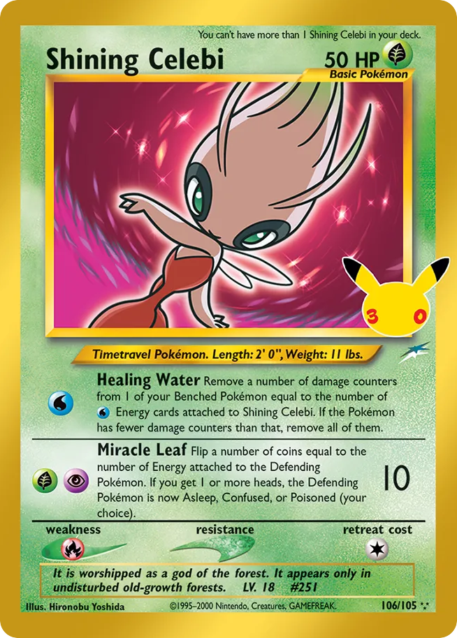 Shining Celebi 106/105 30th Celebration: Classic Collection