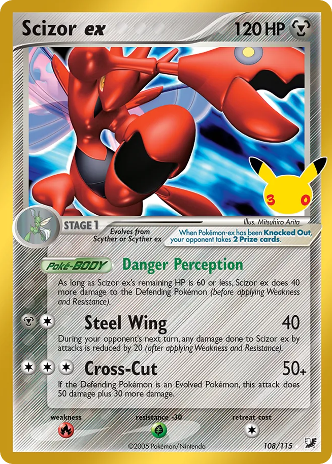 Scizor ex 108/115 30th Celebration: Classic Collection