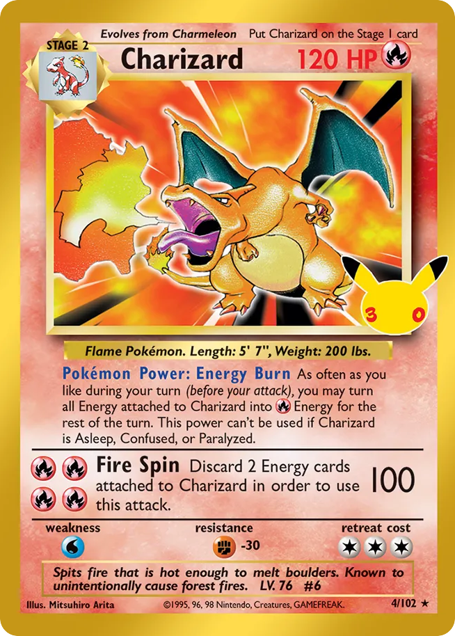 Charizard 4/102 30th Celebration: Classic Collection